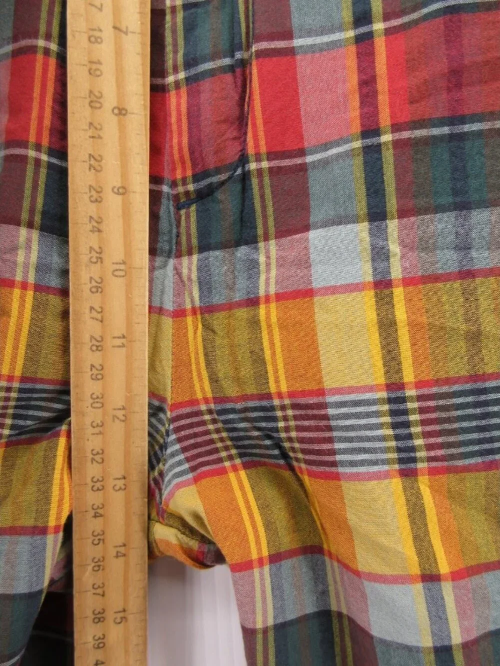 Polo Ralph Lauren Shorts 44 Tall Indian Madras Plaid Preppy Colorful